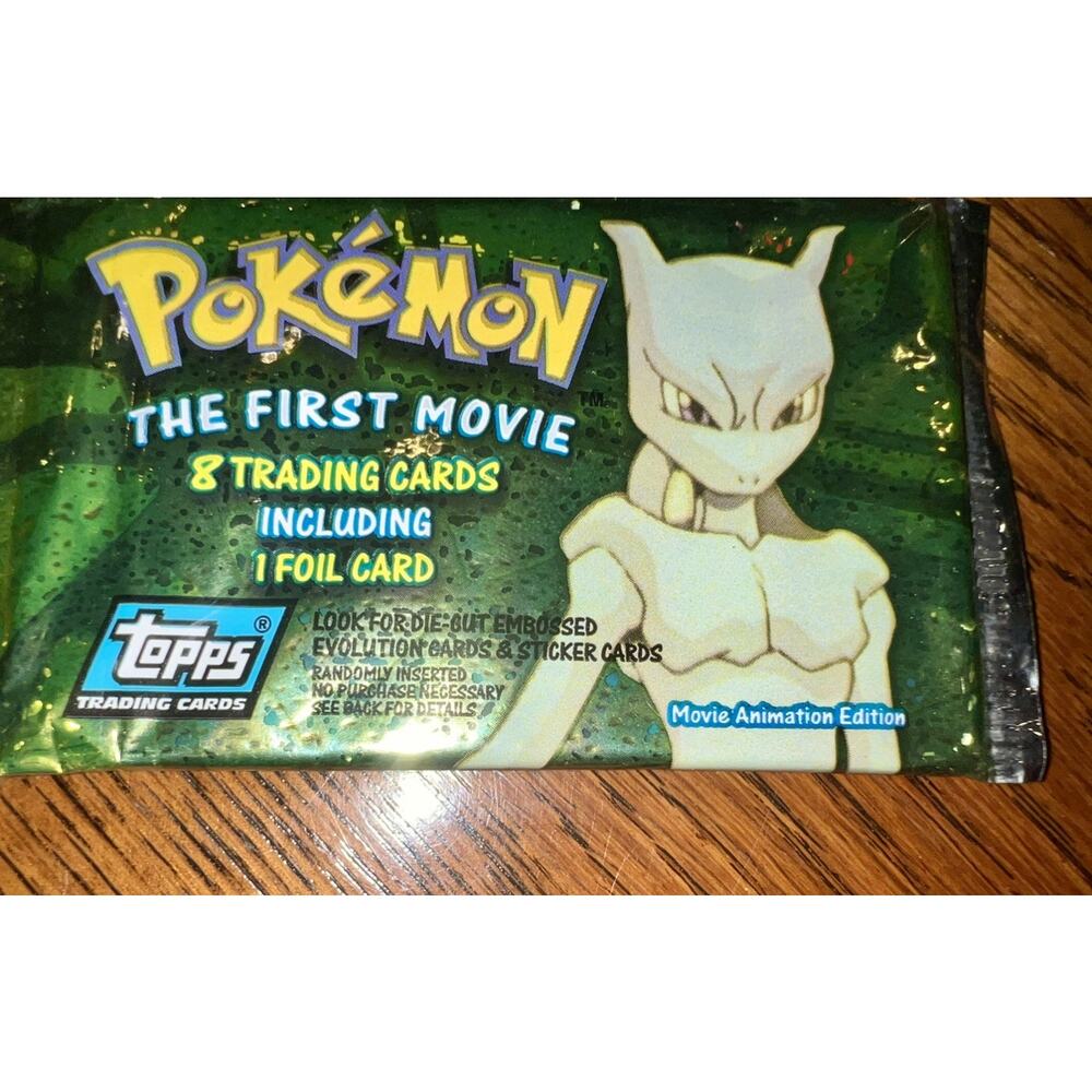 Pokémon The First Movie Topps Sealed Trading Foil Card Pack 8 Cards Vintage 1997